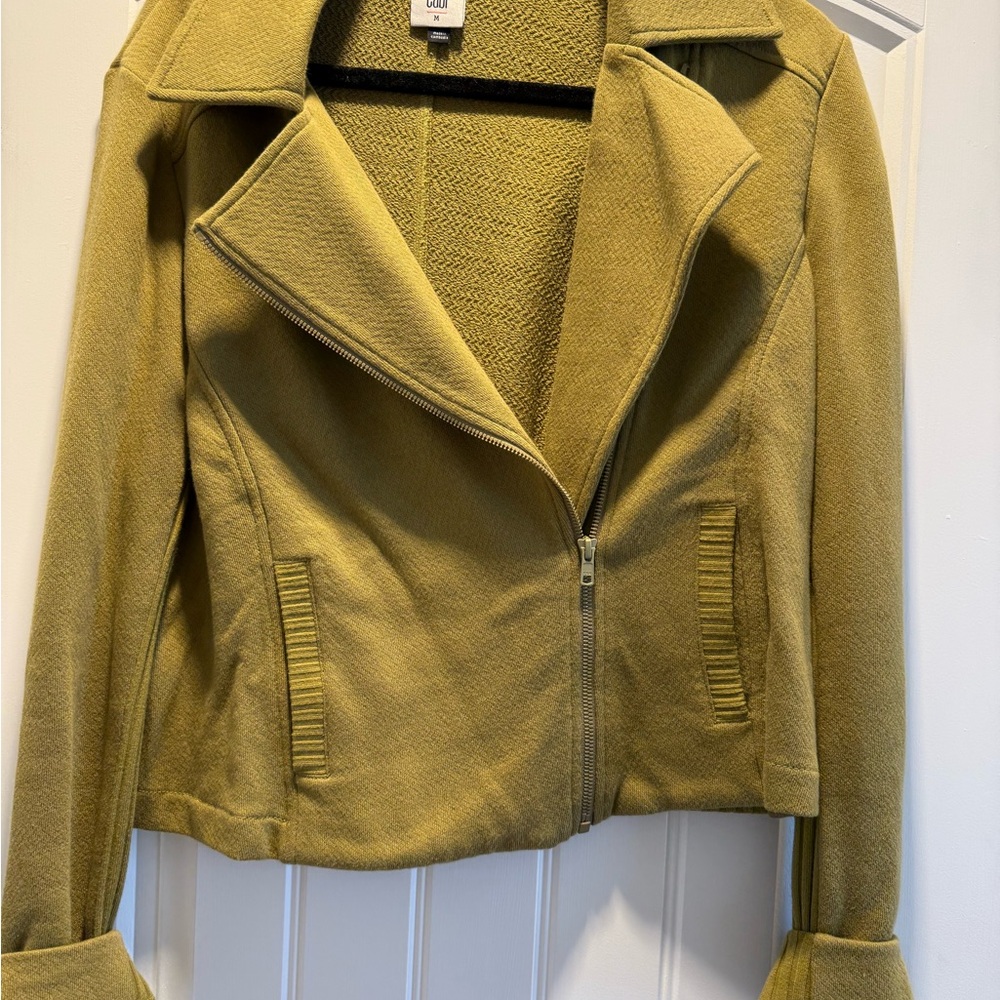 CAbi Utility Jacket in Mustard Green
